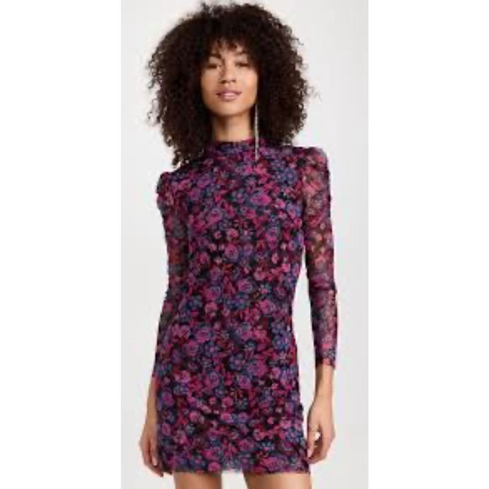 Misa Stormi Dress in Electric Ditsy Mesh NwoT Size XS